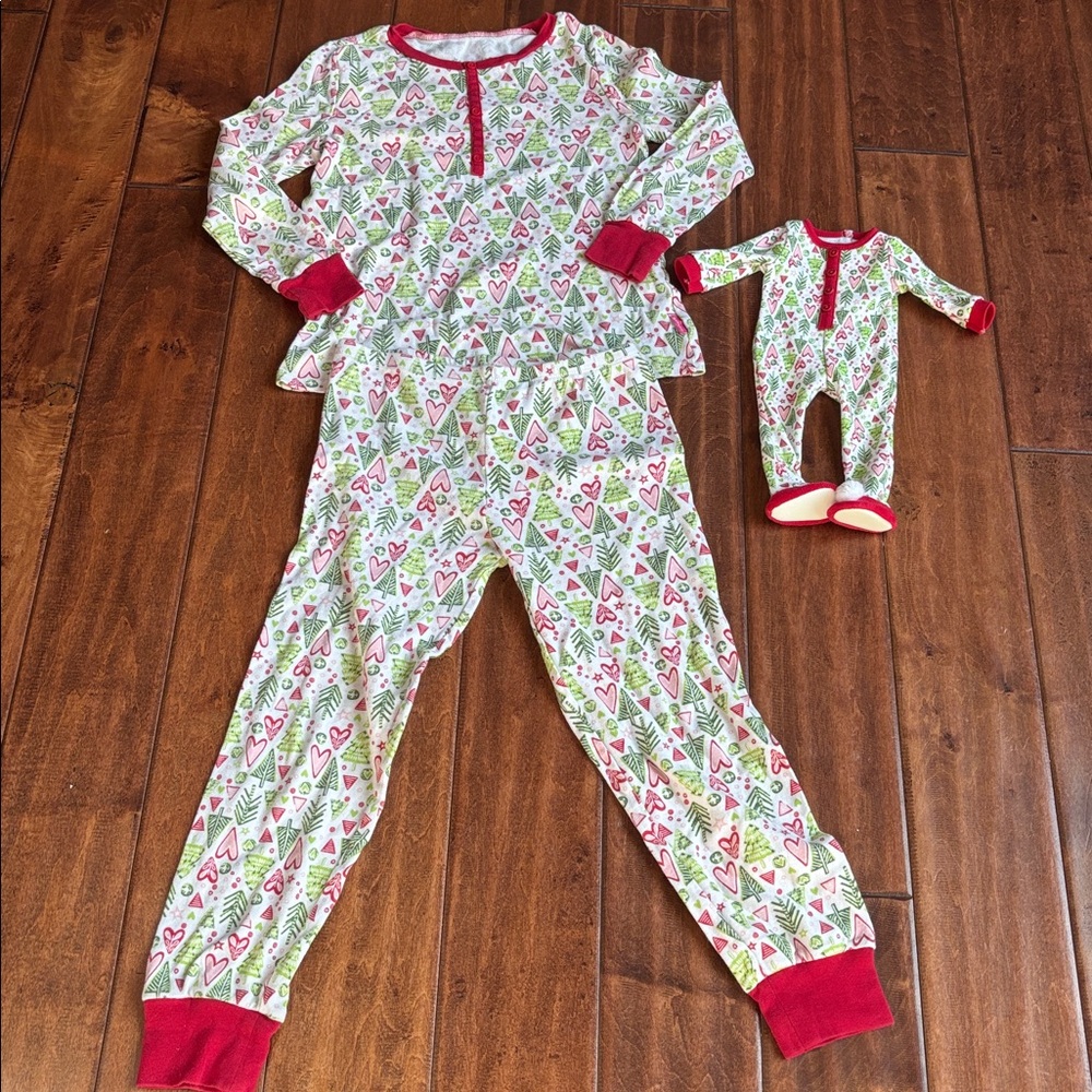 American Girl Doll Christmas Pajamas With Matching ones For Your Doll